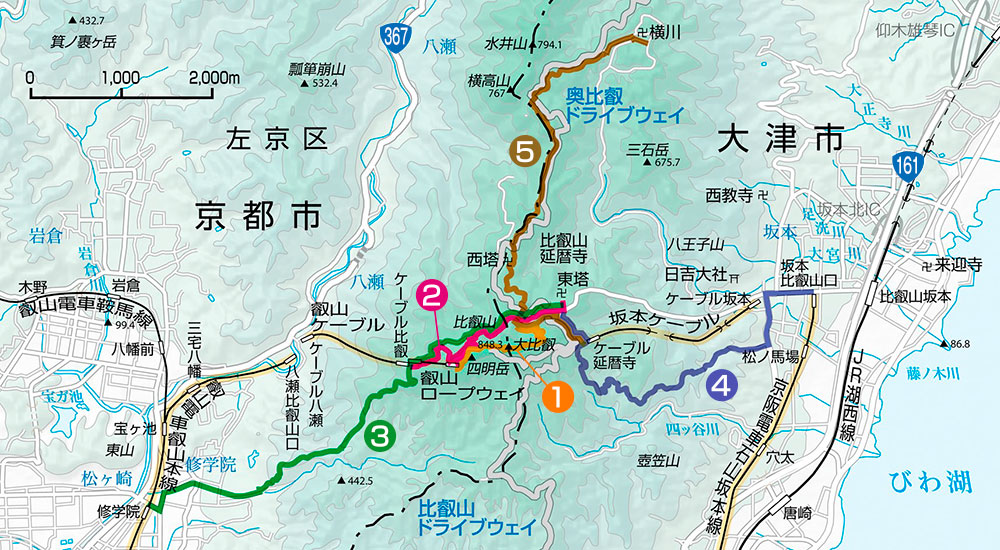 比叡山ハイキング 千日回峰行の山を歩く おすすめコース 比叡山 びわ湖 観光情報サイト 山と水と光の廻廊