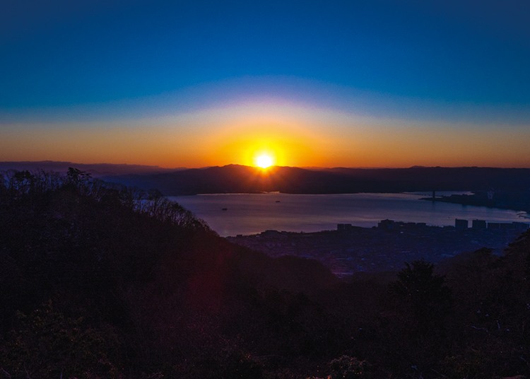 比叡山から見える日の出（イメージ）