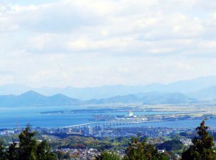 展望台から見るびわ湖の眺め