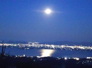 峰道レストランからのきらめく夜景