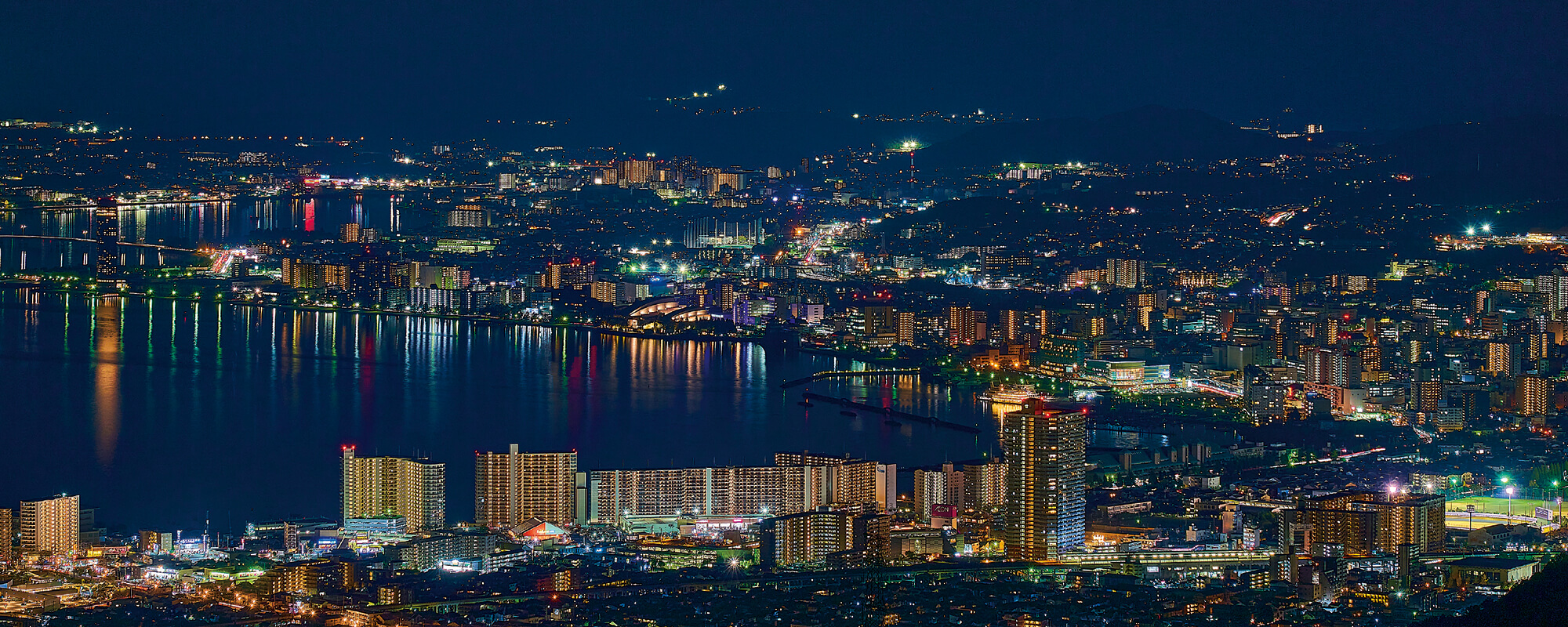 夢見が丘展望台（大津市街の夜景）