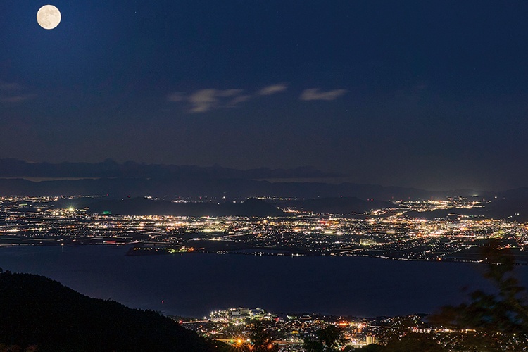 比叡山峰道レストラン＆展望台からの夜景