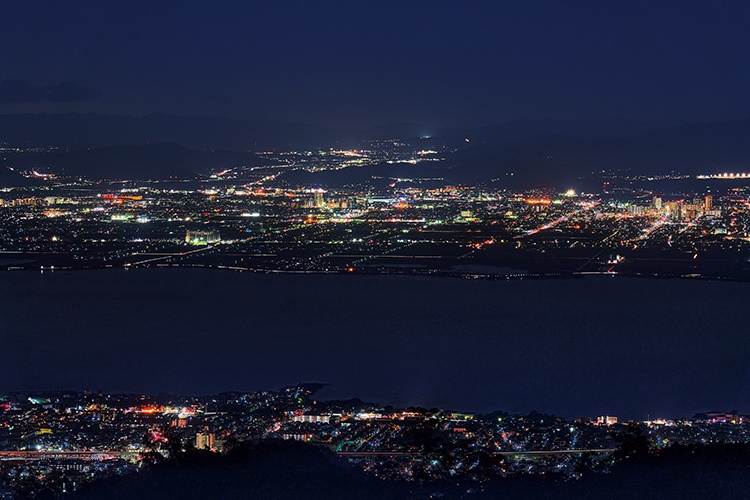 比叡山峰道レストランからの夜景